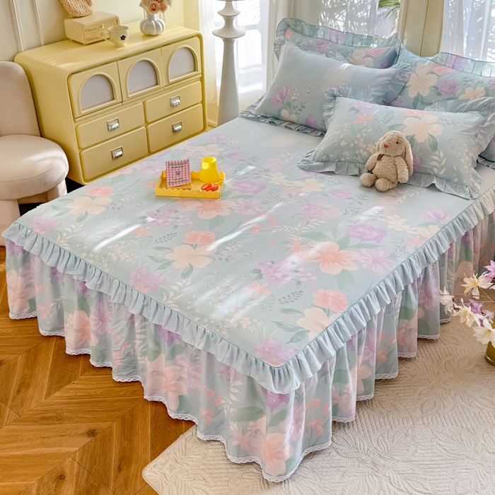 91家纺网 家纺一手货源 找家纺 美达家纺 2025新款全棉纯棉蕾丝小花边单层床裙单品床裙床裙单件 清风烟雨