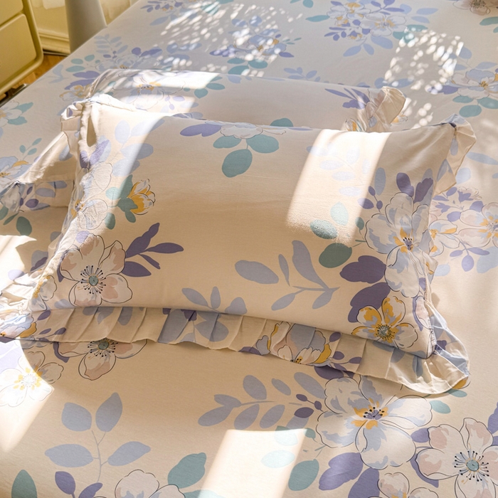 91家纺网 家纺一手货源 找家纺 美达家纺 2025新款全棉纯棉蕾丝小花边单层床裙单品床裙床裙单件 如梦花季