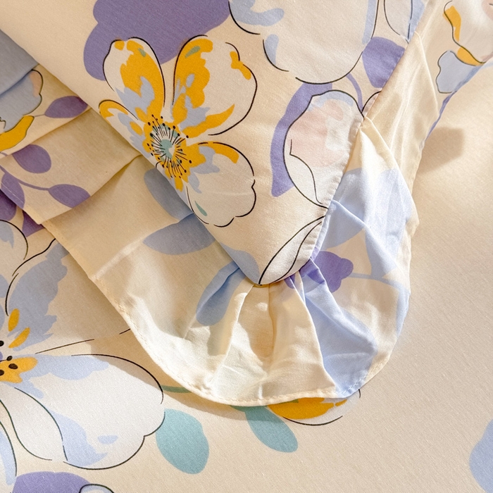 91家纺网 家纺一手货源 找家纺 美达家纺 2025新款全棉纯棉蕾丝小花边单层床裙单品床裙床裙单件 如梦花季