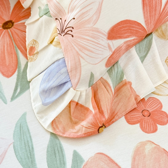 91家纺网 家纺一手货源 找家纺 美达家纺 2025新款全棉纯棉蕾丝小花边单层床裙单品床裙床裙单件 云裳花谷