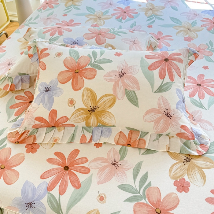 91家纺网 家纺一手货源 找家纺 美达家纺 2025新款全棉纯棉蕾丝小花边单层床裙单品床裙床裙单件 云裳花谷