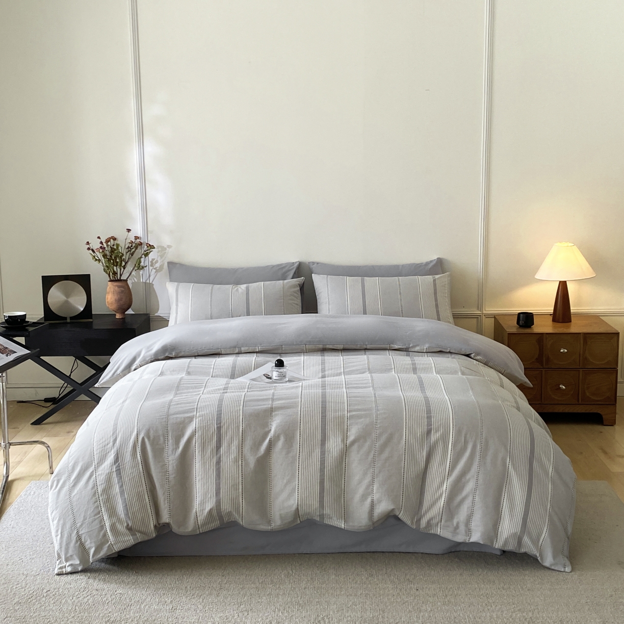 91家纺网 家纺一手货源 找家纺 （总）ab家纺 2025新款全棉色织提花四件套