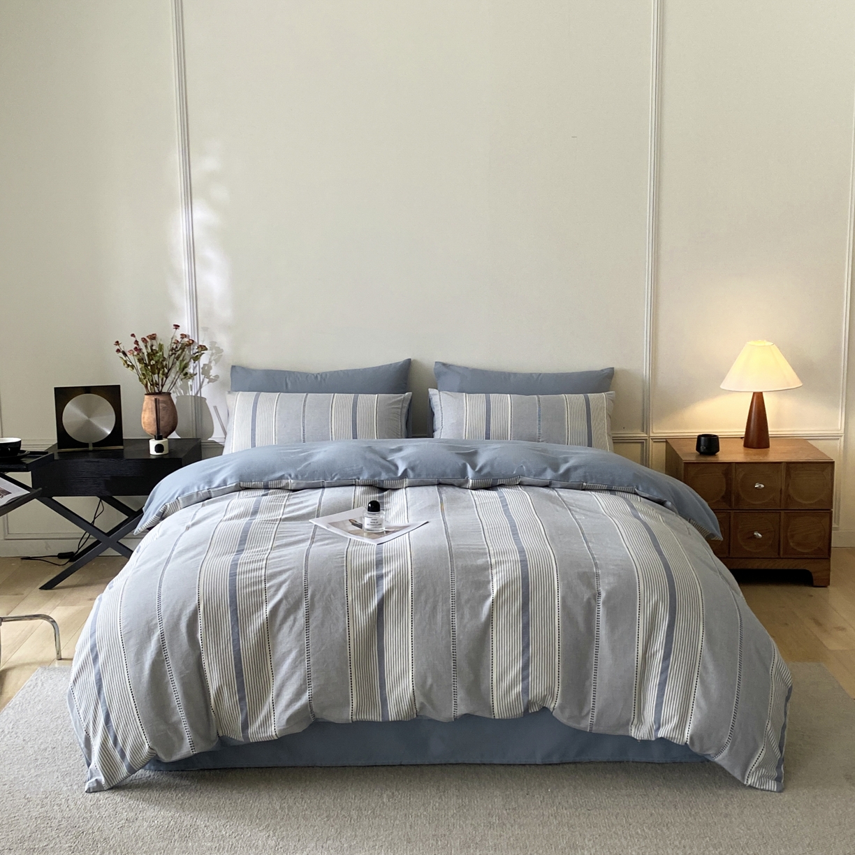 91家纺网 家纺一手货源 找家纺 （总）ab家纺 2025新款全棉色织提花四件套