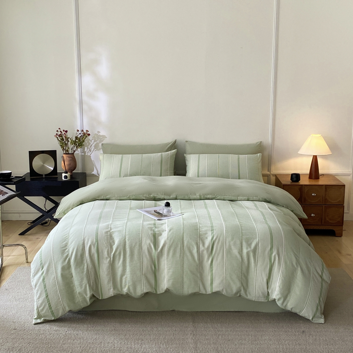 91家纺网 家纺一手货源 找家纺 （总）ab家纺 2025新款全棉色织提花四件套