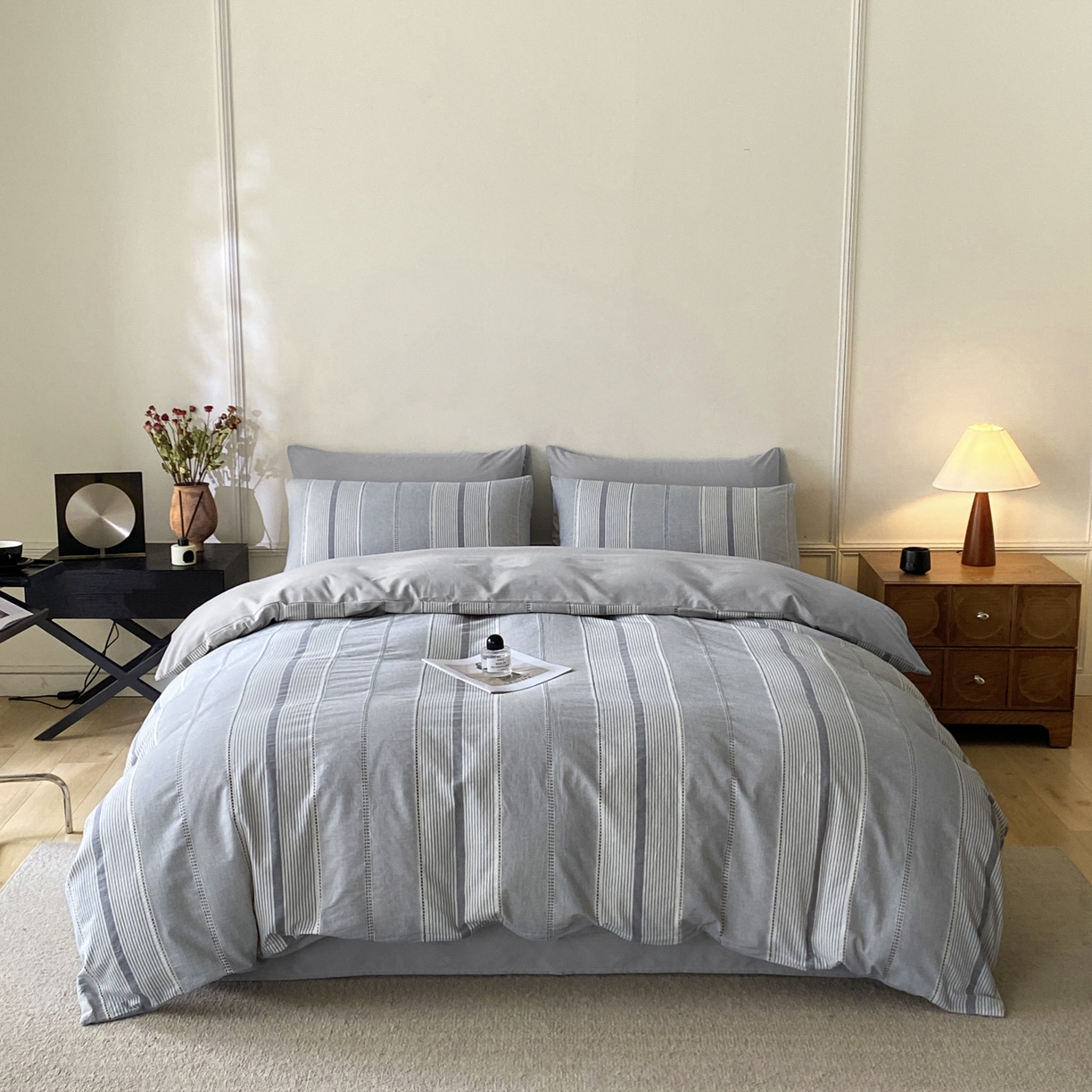 91家纺网 家纺一手货源 找家纺 （总）ab家纺 2025新款全棉色织提花四件套