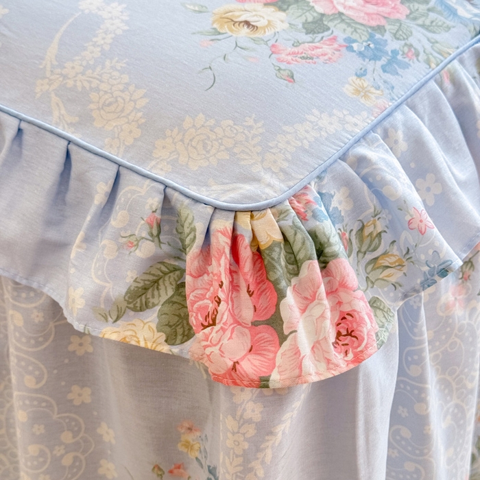 91家纺网 家纺一手货源 找家纺 美达家纺 2025新款全棉纯棉蕾丝小花边单层床裙四件套 轻柔漫漫