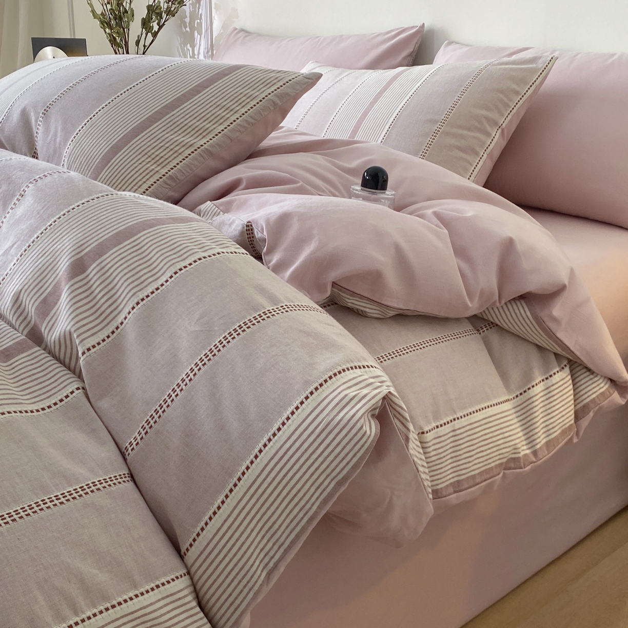 91家纺网 家纺一手货源 找家纺 （总）ab家纺 2025新款全棉色织提花四件套