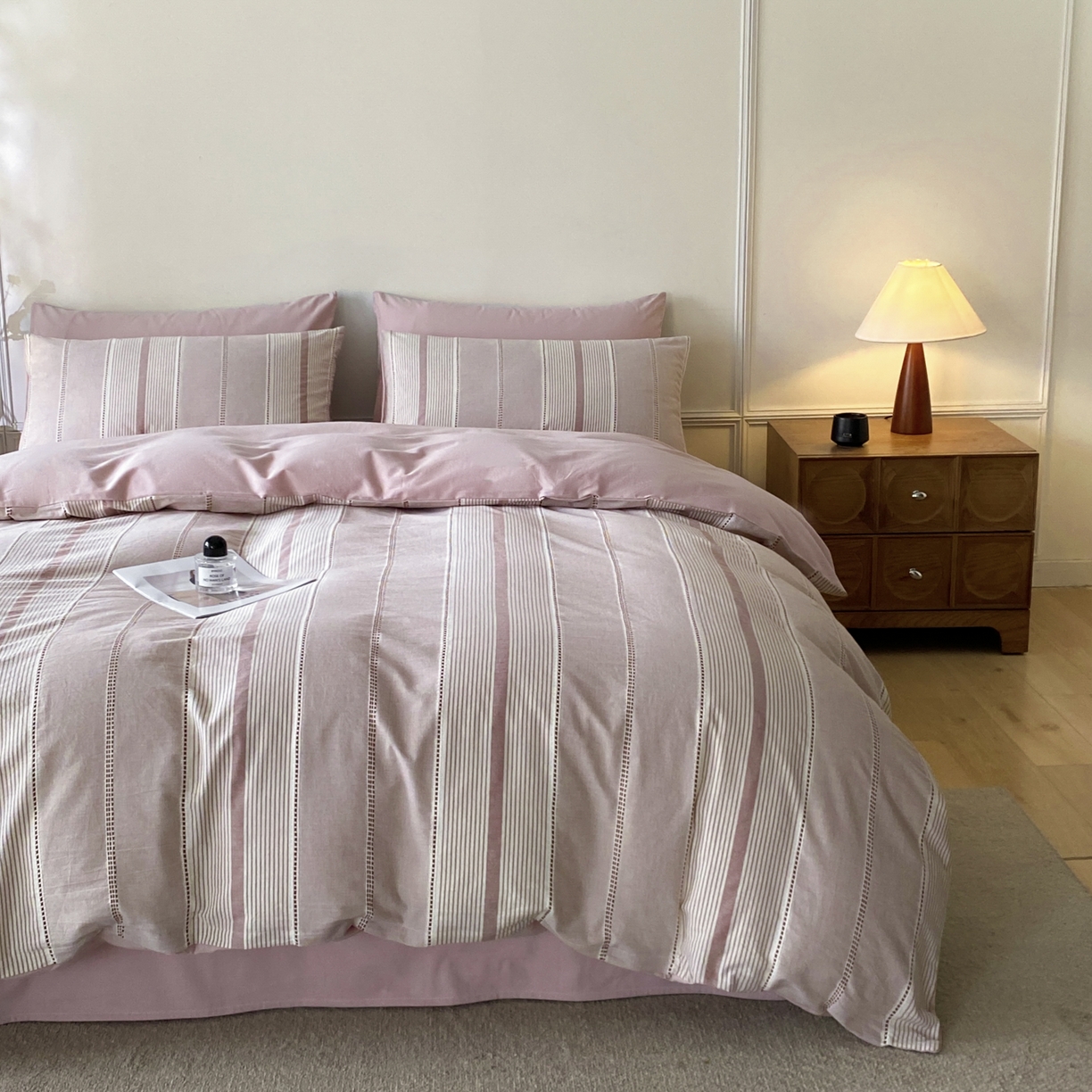 91家纺网 家纺一手货源 找家纺 （总）ab家纺 2025新款全棉色织提花四件套