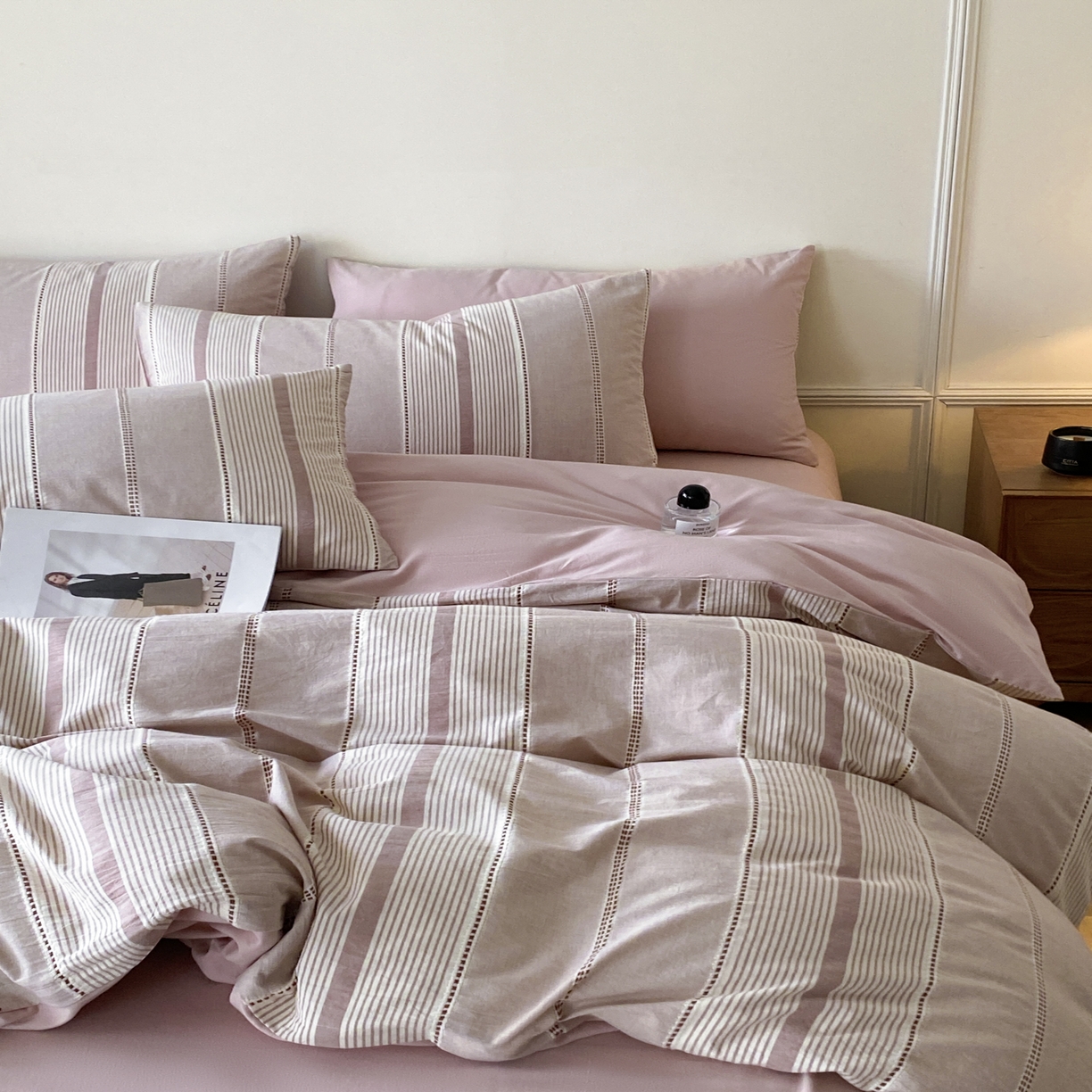 91家纺网 家纺一手货源 找家纺 （总）ab家纺 2025新款全棉色织提花四件套