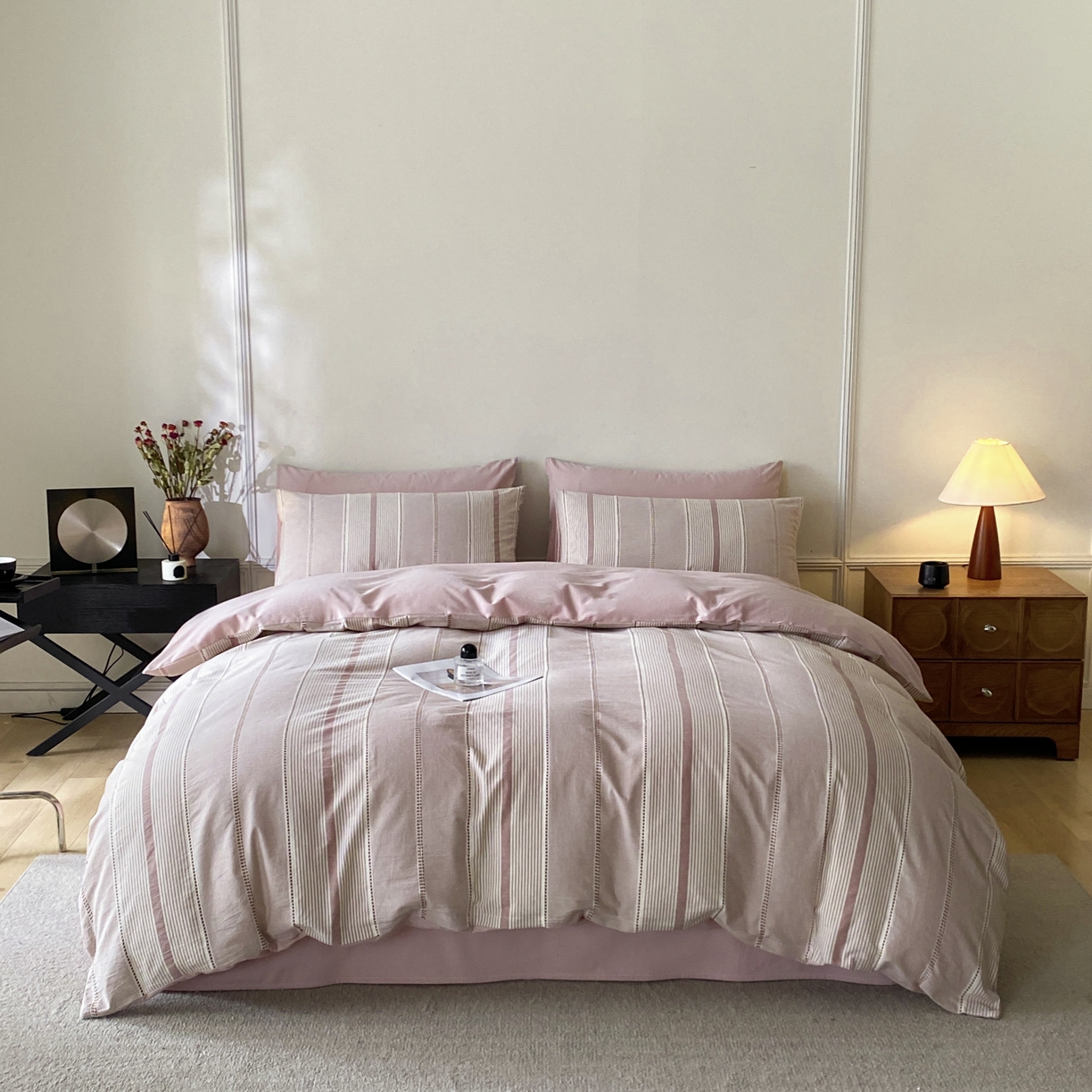 （总）ab家纺 2025新款全棉色织提花四件套