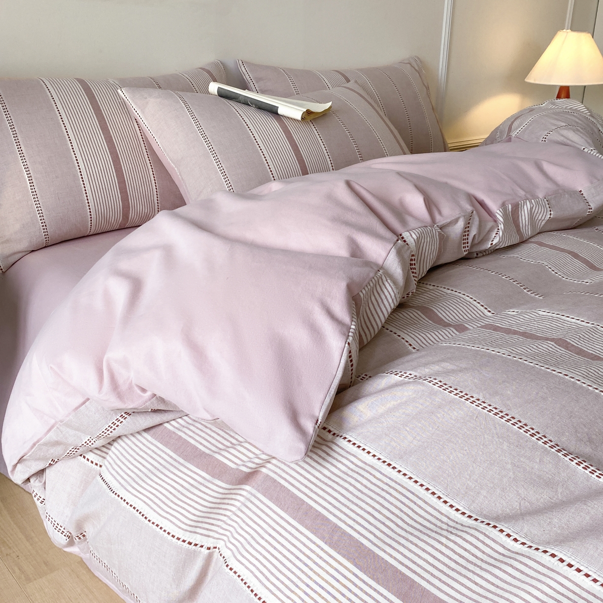 91家纺网 家纺一手货源 找家纺 （总）ab家纺 2025新款全棉色织提花四件套