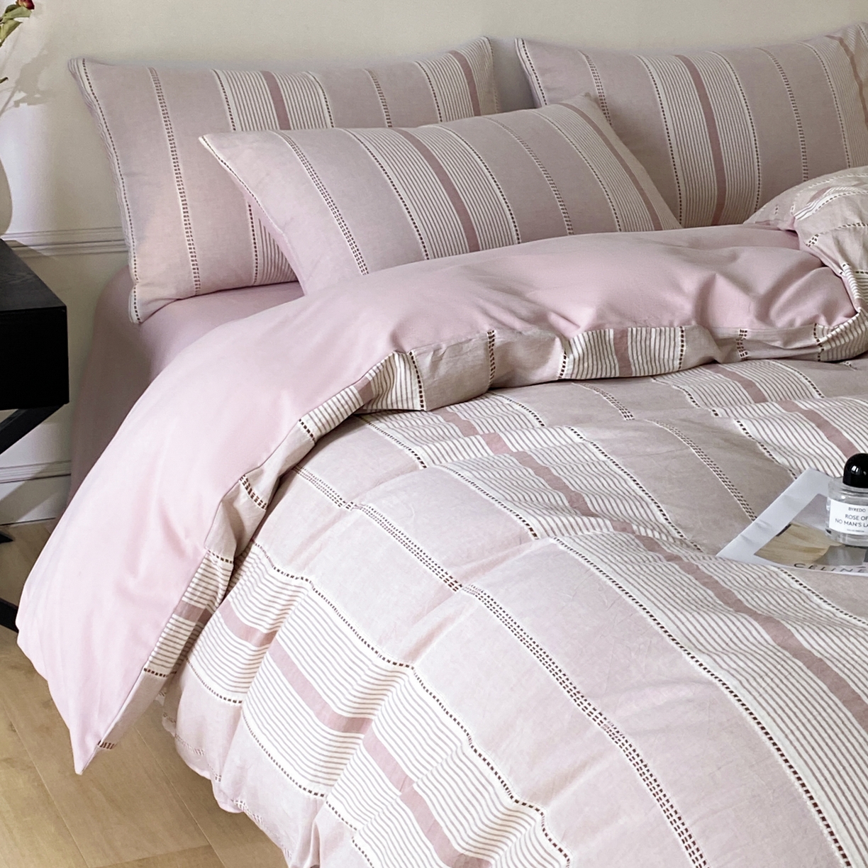 91家纺网 家纺一手货源 找家纺 （总）ab家纺 2025新款全棉色织提花四件套