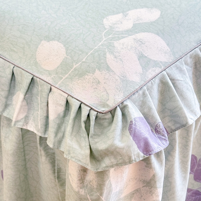 91家纺网 家纺一手货源 找家纺 美达家纺 2025新款全棉纯棉蕾丝小花边单层床裙四件套 瑶芳