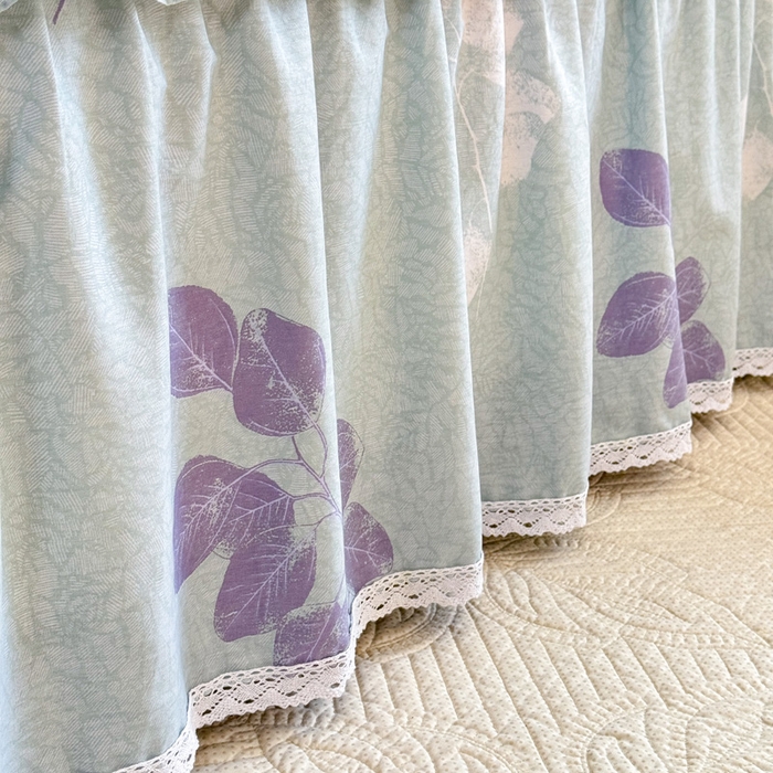 91家纺网 家纺一手货源 找家纺 美达家纺 2025新款全棉纯棉蕾丝小花边单层床裙四件套 瑶芳