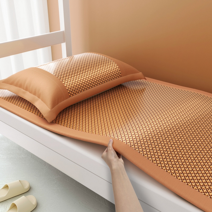 91家纺网 家纺一手货源 找家纺 卡派 2025新款卡皮巴拉 冰藤席-单人床款 咖