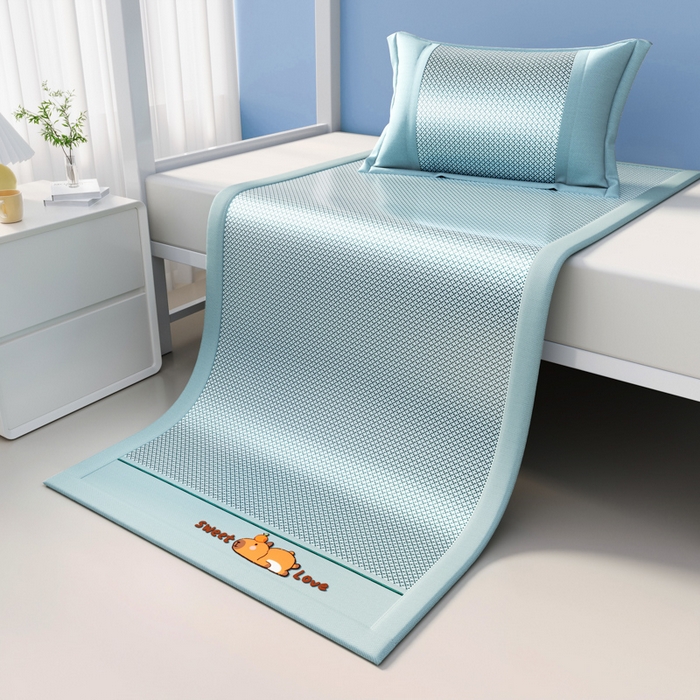 91家纺网 家纺一手货源 找家纺 （总）迪乐妮 2025新款卡皮巴拉 冰藤席-单人床款