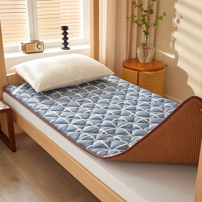 91家纺网 家纺一手货源 找家纺 （总）卡派 2025新款双面可用 冰藤夹棉床褥-单人床款