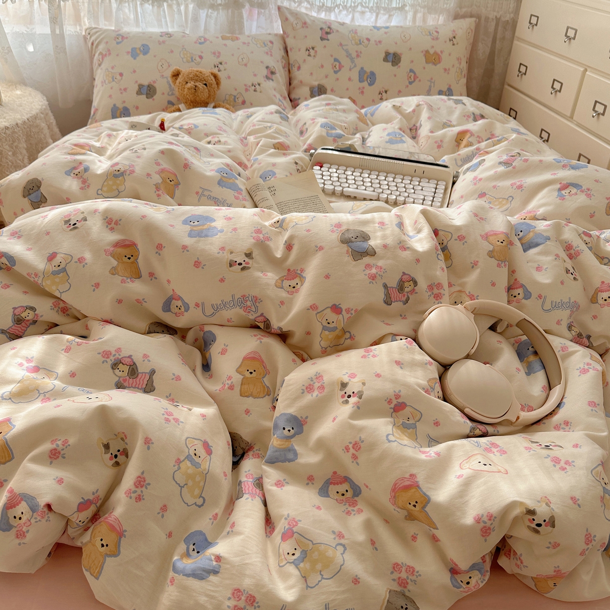 91家纺网 家纺一手货源 找家纺 （总）雅居纺家纺 2025春夏新款全棉纯棉印花四件套