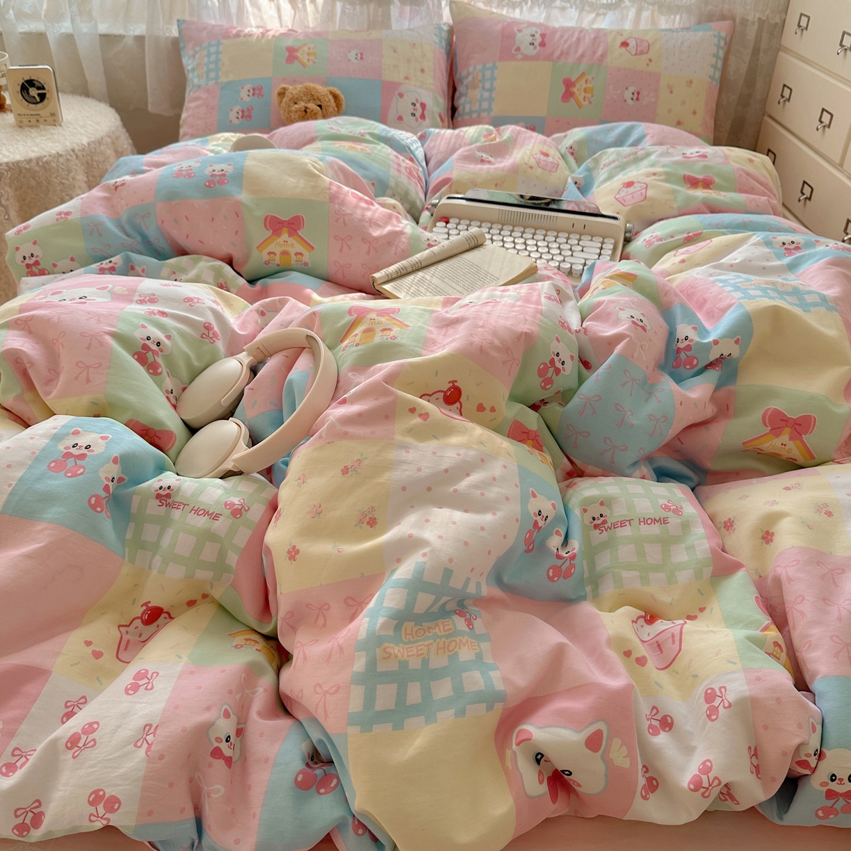 91家纺网 家纺一手货源 找家纺 （总）雅居纺家纺 2025春夏新款全棉纯棉印花四件套