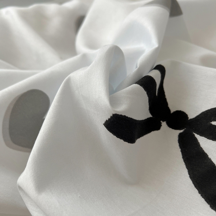 91家纺网 家纺一手货源 找家纺 雅居纺家纺 2025春夏新款全棉纯棉印花四件套 爱心蝴蝶结