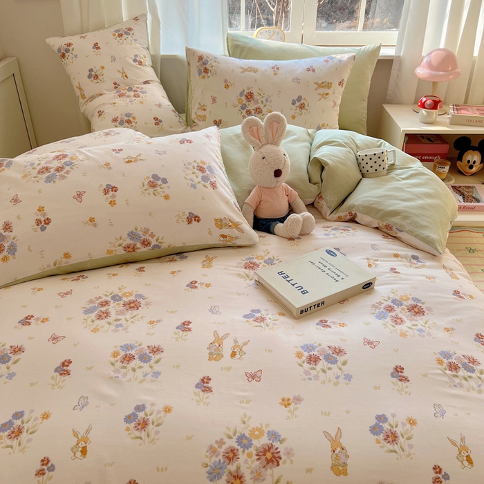 91家纺网 家纺一手货源 找家纺 雅居纺家纺 2025春夏新款全棉纯棉印花四件套 旷野气息