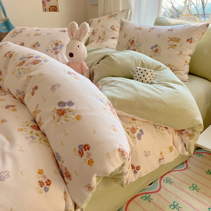 91家纺网 家纺一手货源 找家纺 雅居纺家纺 2025春夏新款全棉纯棉印花四件套 旷野气息