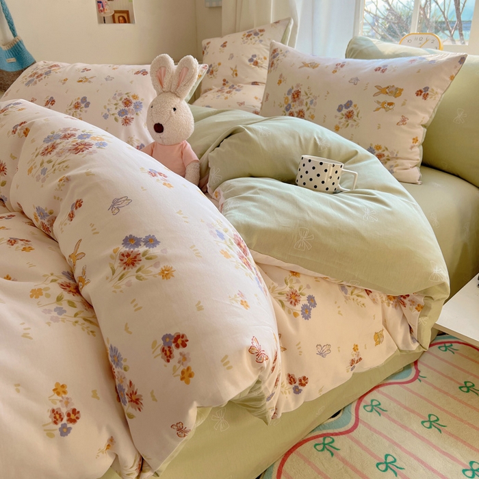 91家纺网 家纺一手货源 找家纺 雅居纺家纺 2025春夏新款全棉纯棉印花四件套 旷野气息