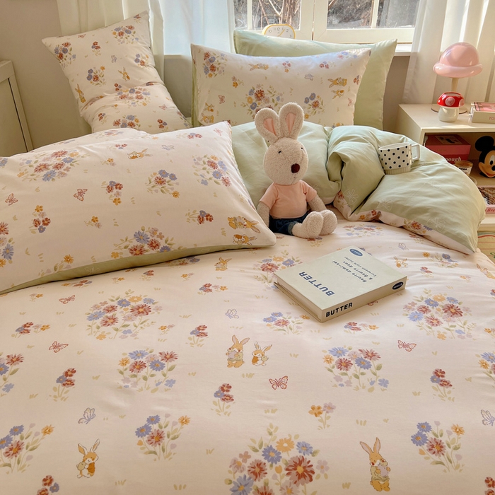 91家纺网 家纺一手货源 找家纺 雅居纺家纺 2025春夏新款全棉纯棉印花四件套 旷野气息