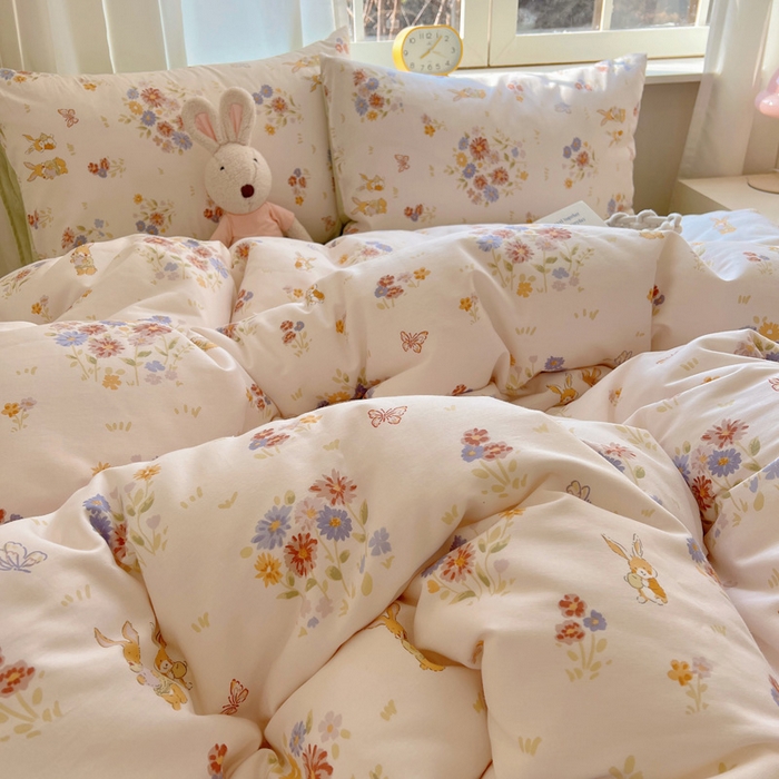 91家纺网 家纺一手货源 找家纺 雅居纺家纺 2025春夏新款全棉纯棉印花四件套 旷野气息