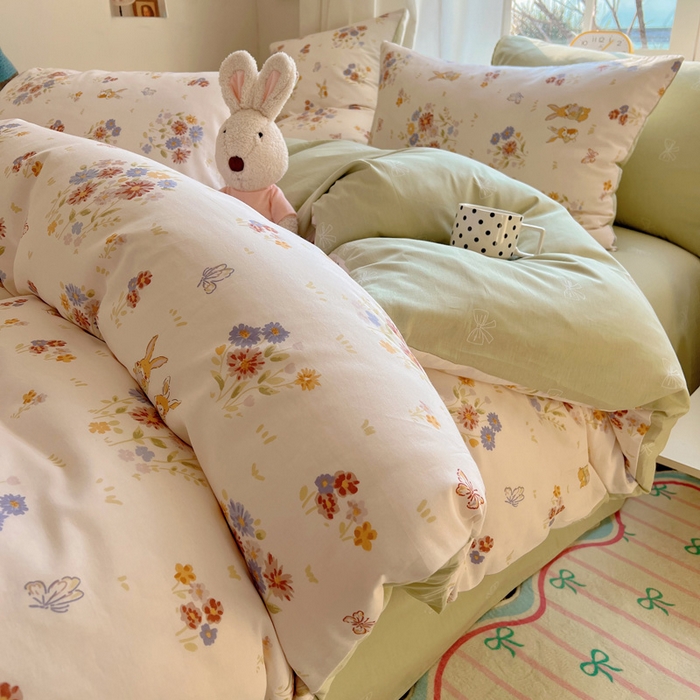 91家纺网 家纺一手货源 找家纺 雅居纺家纺 2025春夏新款全棉纯棉印花四件套 旷野气息