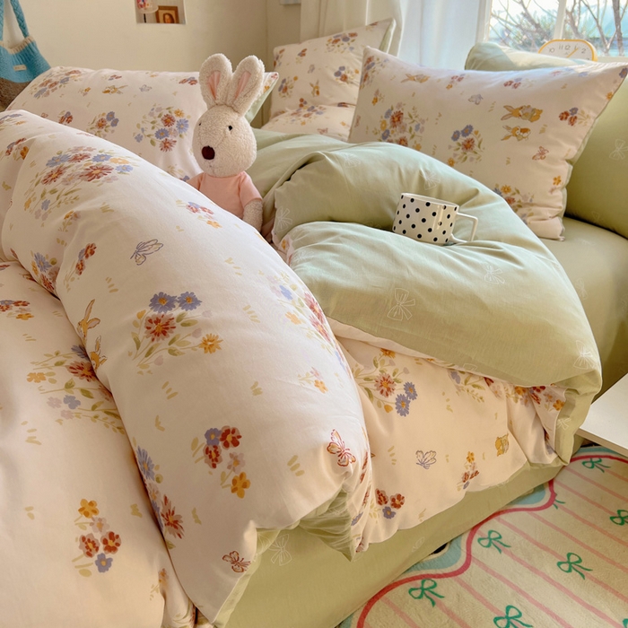 91家纺网 家纺一手货源 找家纺 雅居纺家纺 2025春夏新款全棉纯棉印花四件套 旷野气息