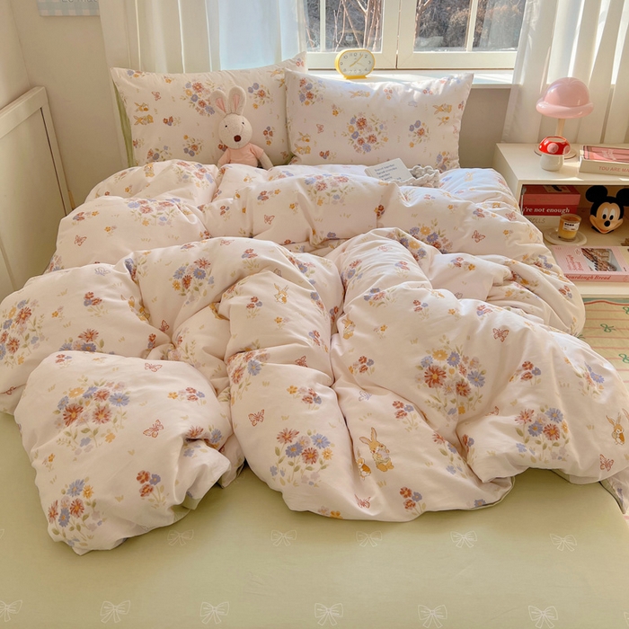 91家纺网 家纺一手货源 找家纺 雅居纺家纺 2025春夏新款全棉纯棉印花四件套 旷野气息