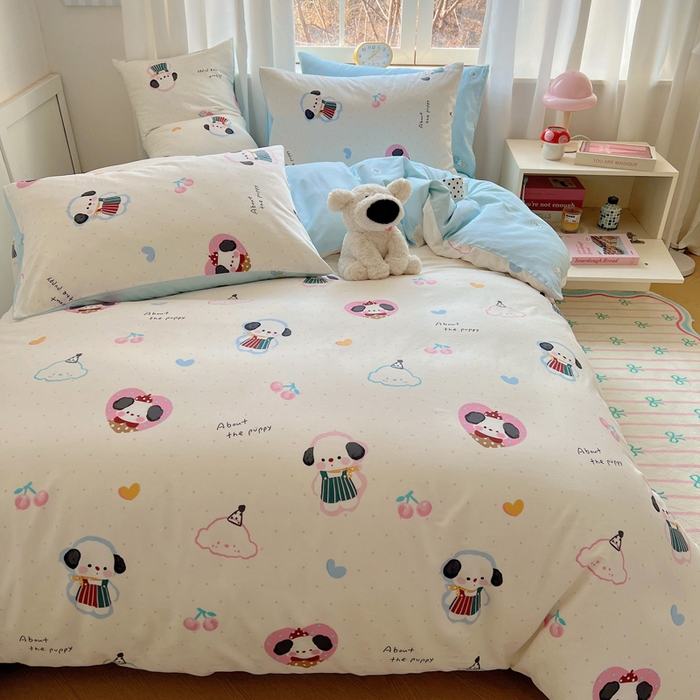 91家纺网 家纺一手货源 找家纺 雅居纺家纺 2025春夏新款全棉纯棉印花四件套 萌萌甜宠