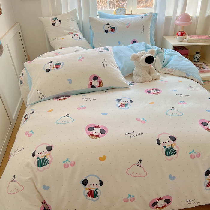 91家纺网 家纺一手货源 找家纺 雅居纺家纺 2025春夏新款全棉纯棉印花四件套 萌萌甜宠