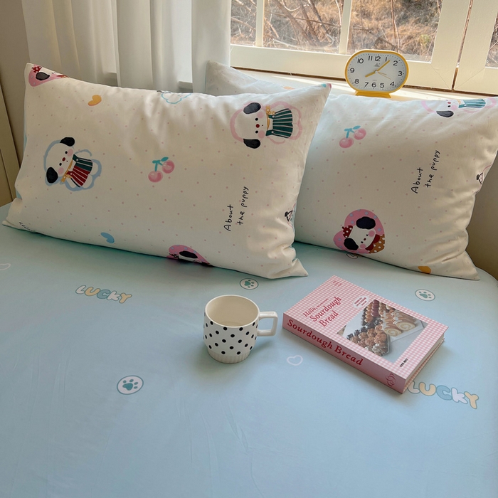 91家纺网 家纺一手货源 找家纺 雅居纺家纺 2025春夏新款全棉纯棉印花四件套 萌萌甜宠