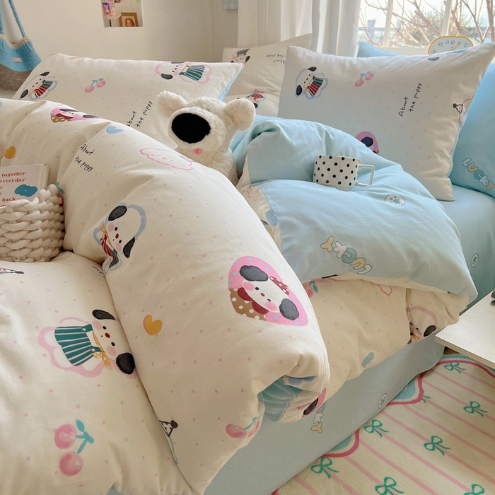 91家纺网 家纺一手货源 找家纺 雅居纺家纺 2025春夏新款全棉纯棉印花四件套 萌萌甜宠