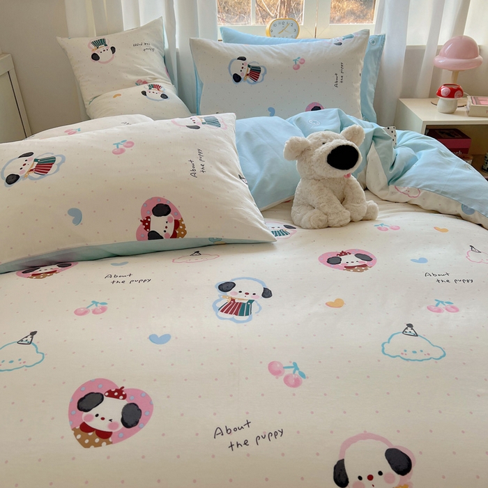 91家纺网 家纺一手货源 找家纺 雅居纺家纺 2025春夏新款全棉纯棉印花四件套 萌萌甜宠