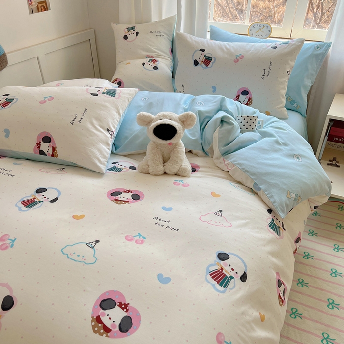 91家纺网 家纺一手货源 找家纺 雅居纺家纺 2025春夏新款全棉纯棉印花四件套 萌萌甜宠