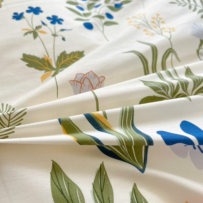 91家纺网 家纺一手货源 找家纺 雅居纺家纺 2025春夏新款全棉纯棉印花四件套 森林日记