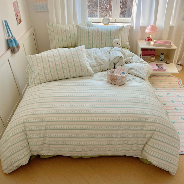 雅居纺家纺 2025春夏新款全棉纯棉印花四件套 温婉