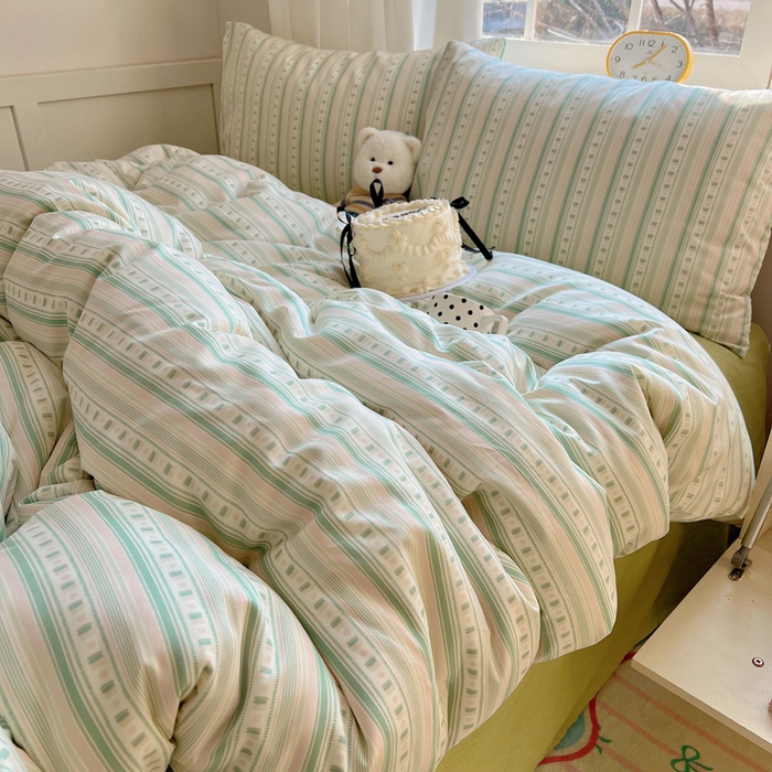 91家纺网 家纺一手货源 找家纺 雅居纺家纺 2025春夏新款全棉纯棉印花四件套 温婉