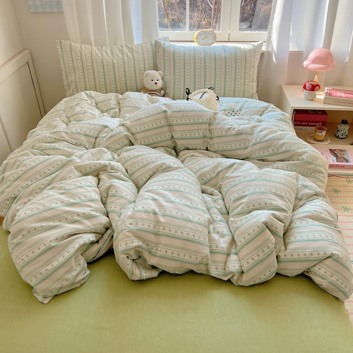 91家纺网 家纺一手货源 找家纺 雅居纺家纺 2025春夏新款全棉纯棉印花四件套 温婉