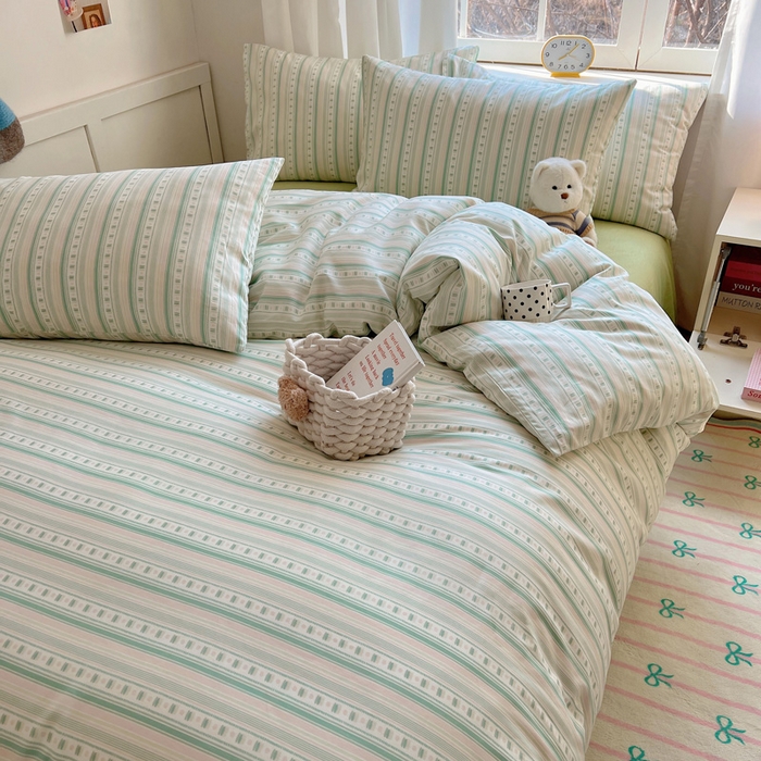 91家纺网 家纺一手货源 找家纺 雅居纺家纺 2025春夏新款全棉纯棉印花四件套 温婉