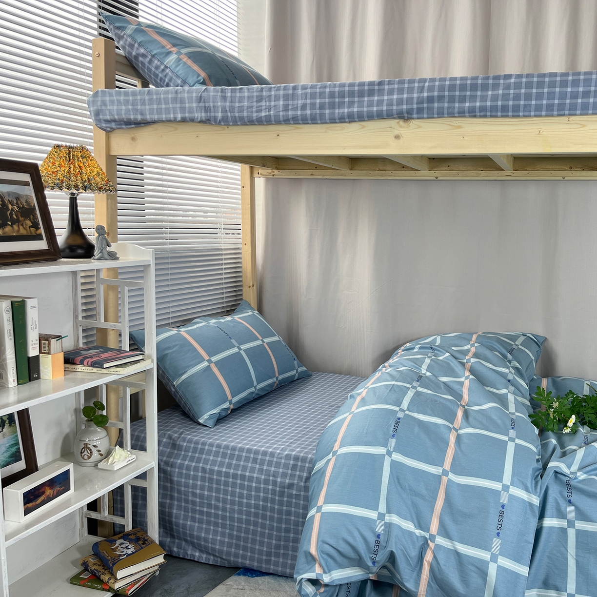 91家纺网 家纺一手货源 找家纺 （总）云梦13372全棉学生宿舍纯棉三六件套全棉三件套源头工厂常年有货