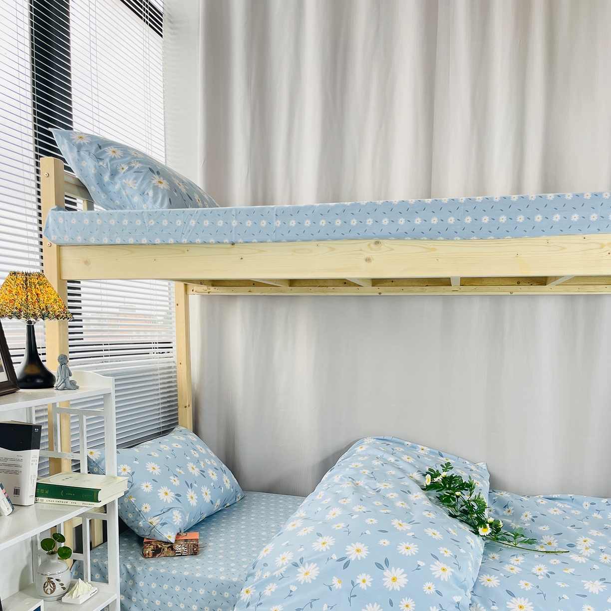 91家纺网 家纺一手货源 找家纺 云梦2025新款全棉印花学生宿舍套件 周末计划