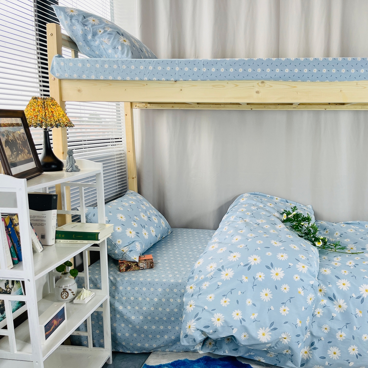 91家纺网 家纺一手货源 找家纺 云梦2025新款全棉印花学生宿舍套件 周末计划