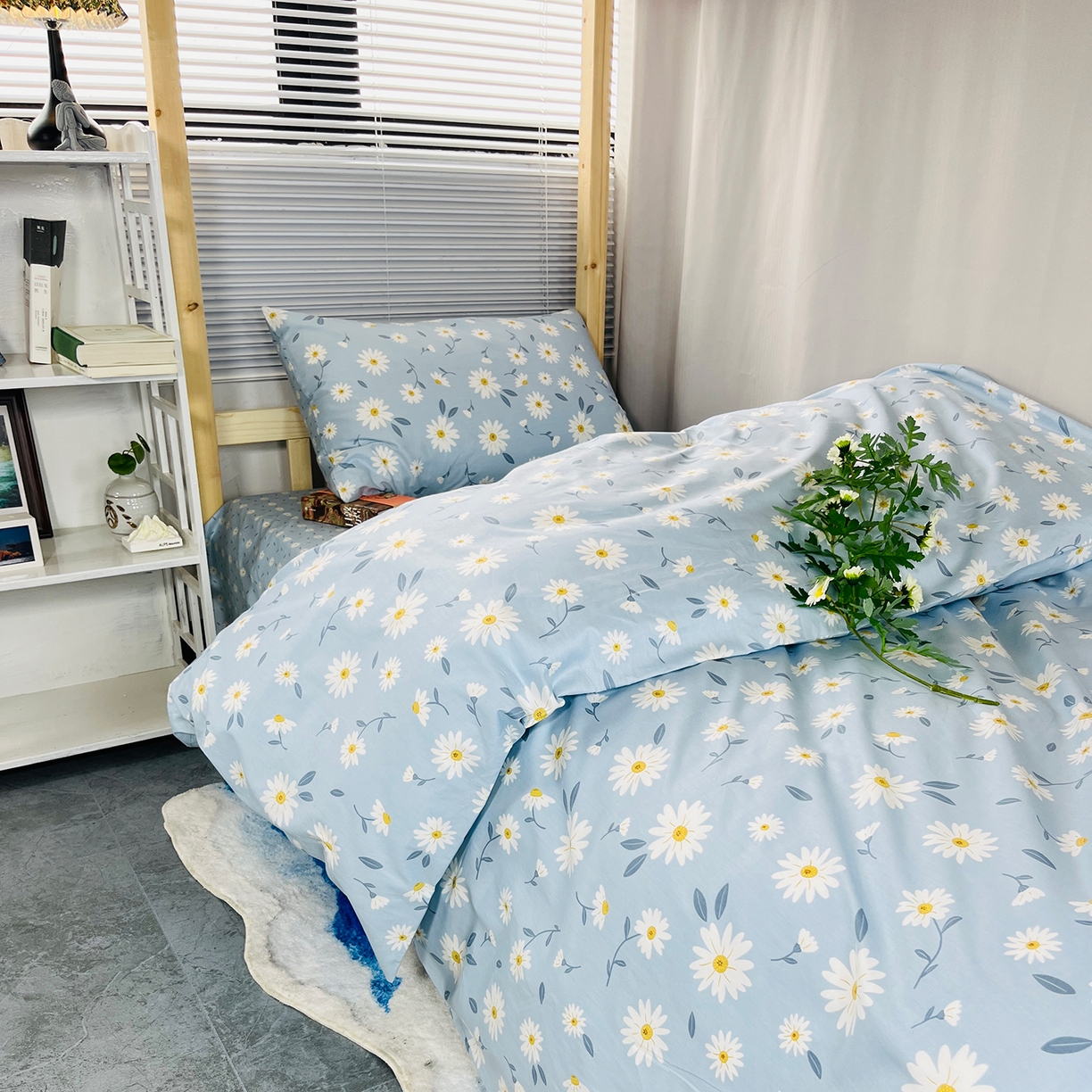 91家纺网 家纺一手货源 找家纺 云梦2025新款全棉印花学生宿舍套件 周末计划