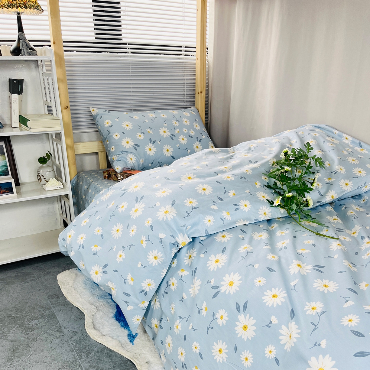 91家纺网 家纺一手货源 找家纺 云梦2025新款全棉印花学生宿舍套件 周末计划