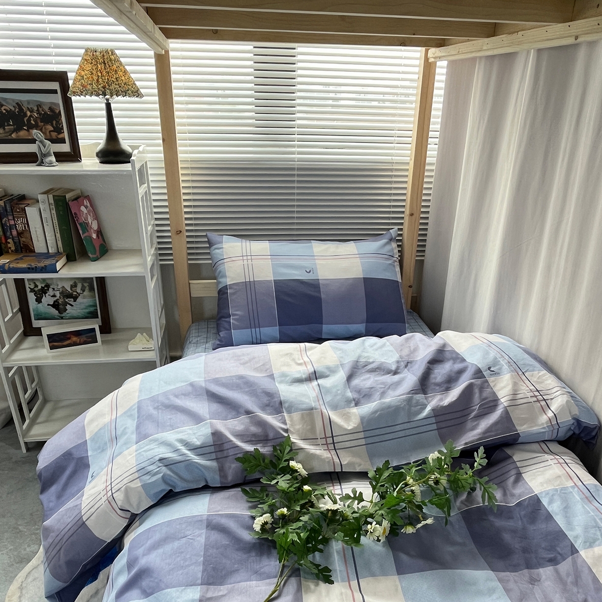 91家纺网 家纺一手货源 找家纺 云梦2025新款全棉印花学生宿舍套件 云栖雅筑