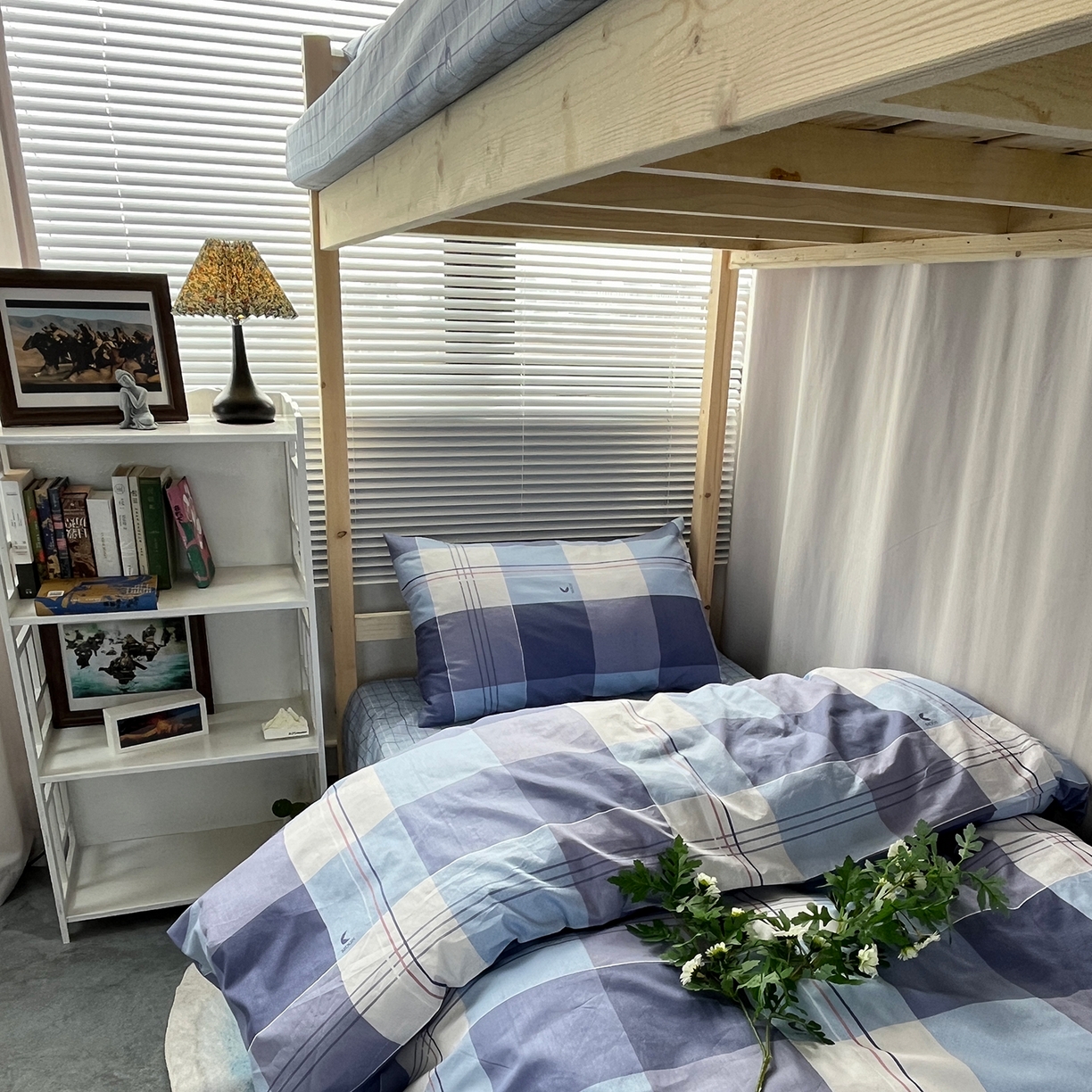 91家纺网 家纺一手货源 找家纺 云梦2025新款全棉印花学生宿舍套件 云栖雅筑